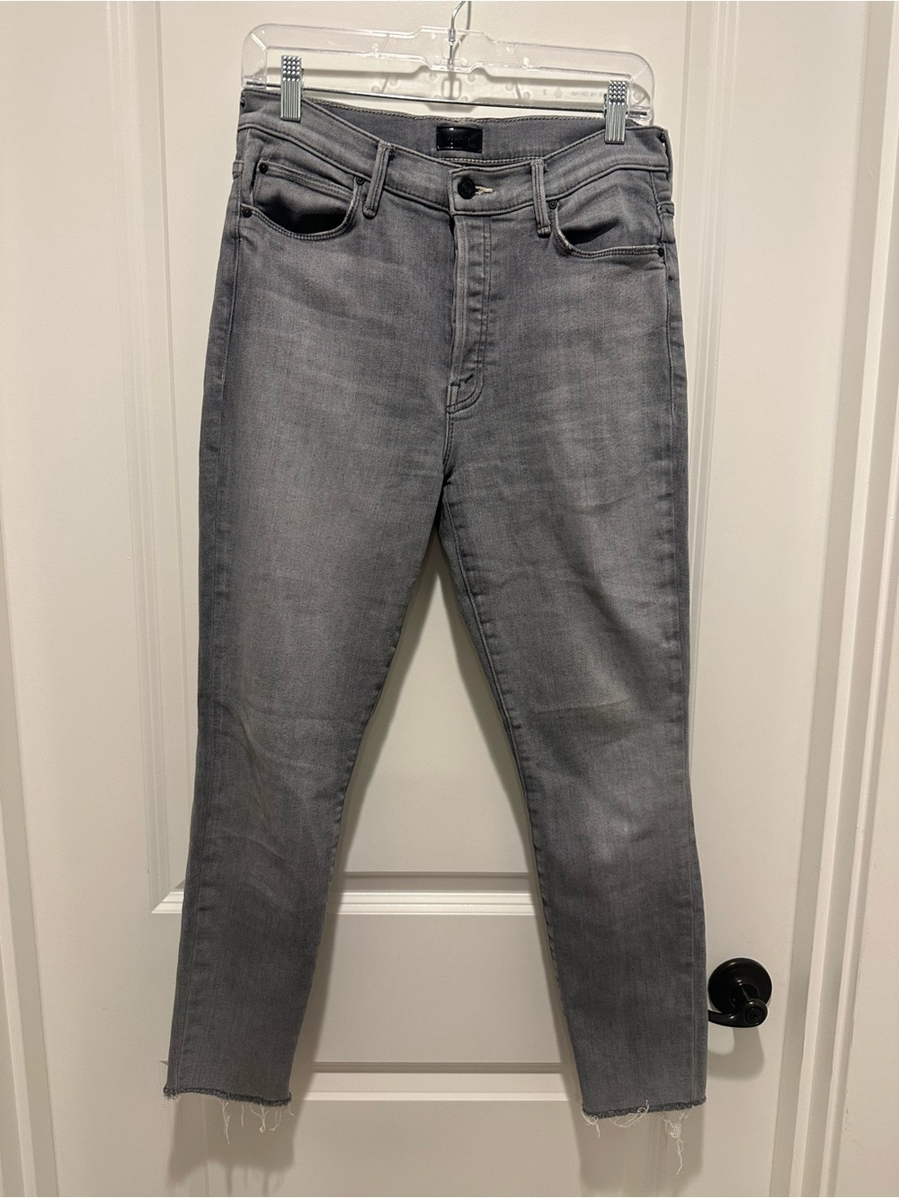MOTHER The Stunner Ankle Fray in Chateau Secrets Denim